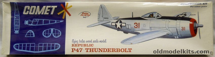 Comet Republic P-47D Thunderbolt - 24 inch Wingspan Flying Model Airplane, 3502-298 plastic model kit
